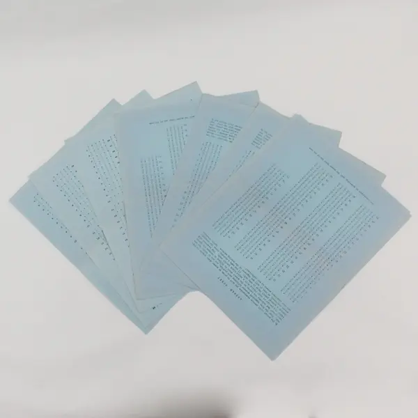 Vintage Federal Civil Service Exam Example Answer Sheets Lot of 8
