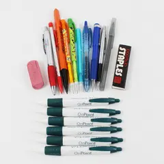 Lot Assorted Used Pens/Mech Pencils/Erasers/Staples OnPoint Paper Mate ACCO PTCU