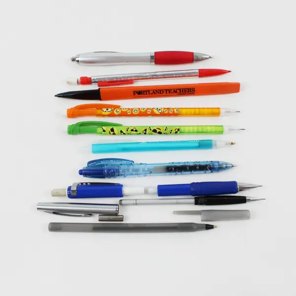 Lot Assorted Used Pens/Mech Pencils/Erasers/Staples OnPoint Paper Mate ACCO PTCU