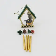 Roman Robin Bird Christmas Ornament Birdhouse Hanging Wind Chime