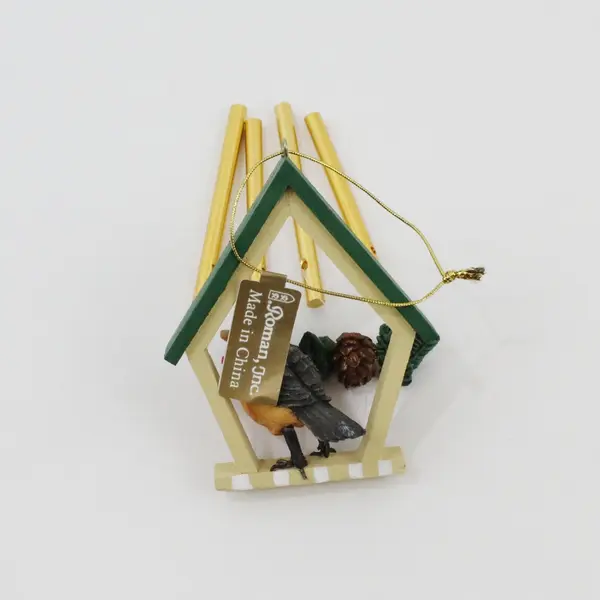 Roman Robin Bird Christmas Ornament Birdhouse Hanging Wind Chime