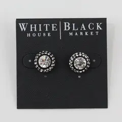 White House Black Market Crystal Halo Stud Earrings Pre-Owned With Tags