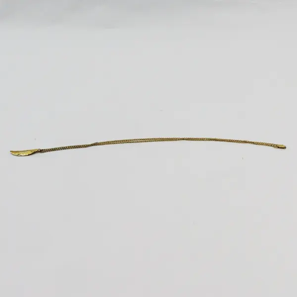 Gold-Tone Olive Leaf Pendant Necklace 18 Inch Nature Jewelry