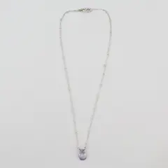 Vintage Avon Purple Lavender Faceted Teardrop Pendant Necklace