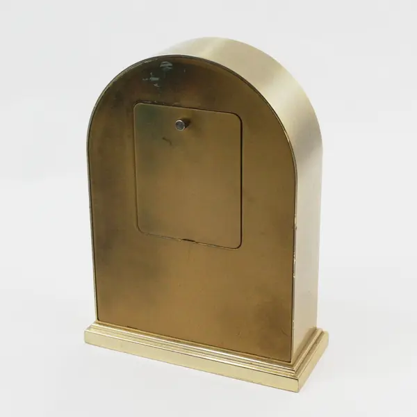 Vintage Howard Miller Quartz Brass Battery-Operated Mantel Shelf Clock