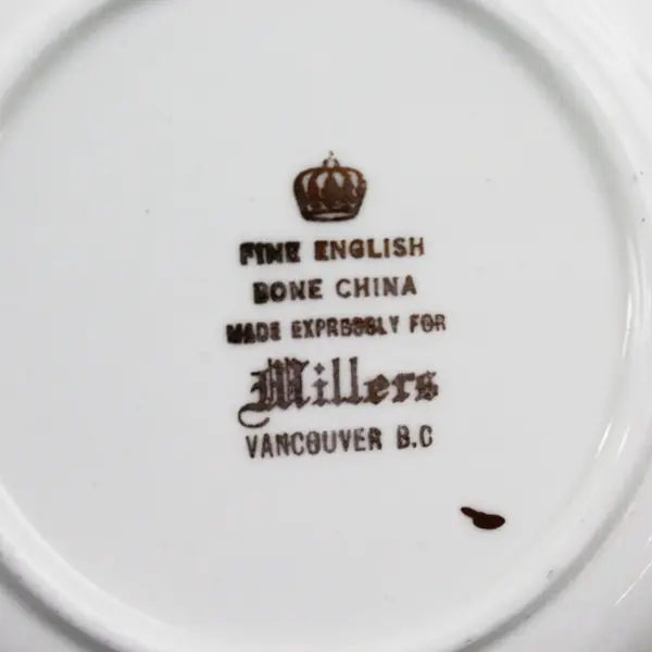 Vtg. Millers Vancouver B.C. Bone China Forget Me Not Trinket Dish 5"