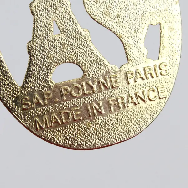 Paris France Eiffel Tower Rooster Tricolor Souvenir Keychain