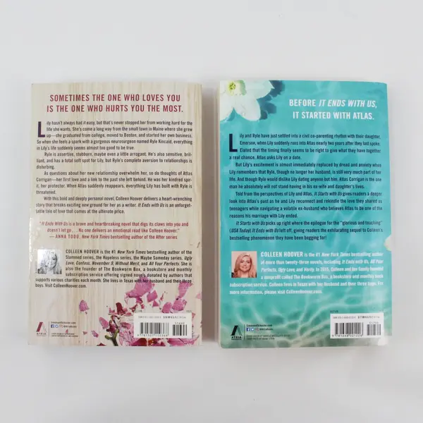 Lot of 2 Colleen Hoover Novels It Ends With Us 2016 It Starts With Us 2022 PB1. 