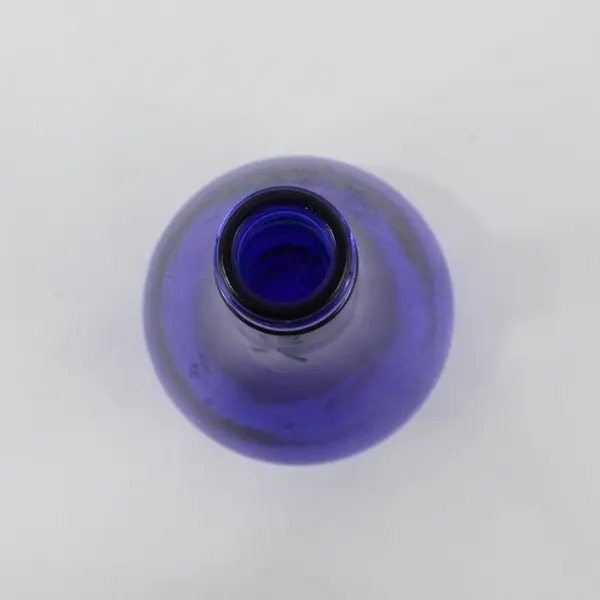 Vtg Acqua della Madonna Teardrop Cobalt Blue Glass Bottle Made in ITALY 10.5”