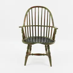 Investment Collectables Miniature Green Continuous-Arm Windsor Armchair
