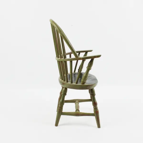 Investment Collectables Miniature Green Continuous-Arm Windsor Armchair