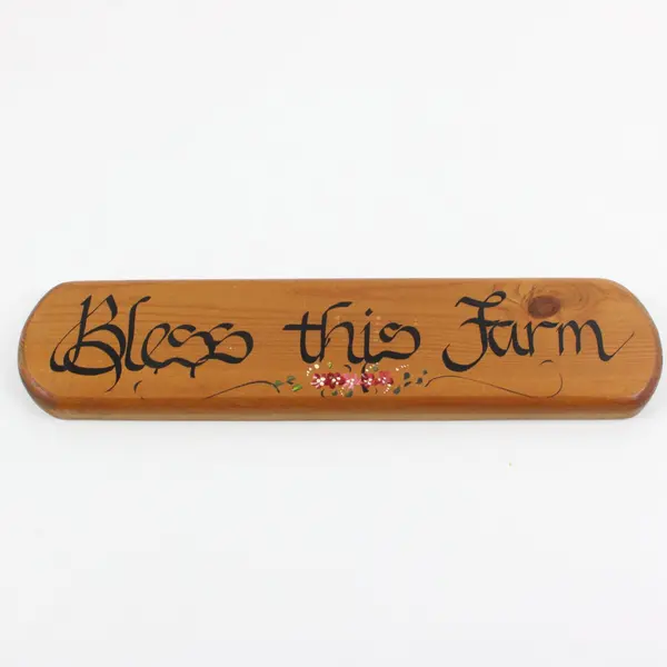 Bless This Farm Wooden Wall Plaque Farmhouse Rustic Country Decor