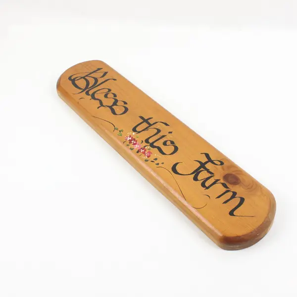 Bless This Farm Wooden Wall Plaque Farmhouse Rustic Country Decor