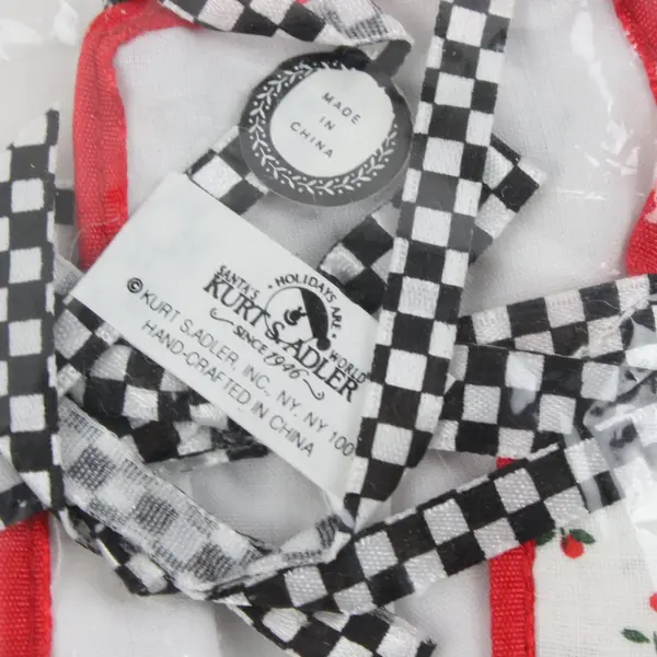 Lot of 2 Kurt S. Adler Santa's World W3565 Aprons Fork & Spoon