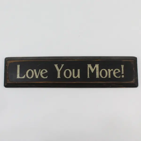 Unbranded Love You More Wooden Wall Sign Rustic Farmhouse Decor