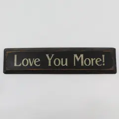 Unbranded Love You More Wooden Wall Sign Rustic Farmhouse Decor