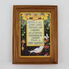 Mary Engelbreit Good Marriage Framed Fine Art Print 5x7 Image Size Wood Frame