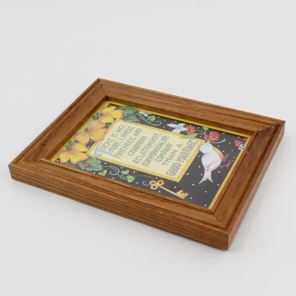 Mary Engelbreit Good Marriage Framed Fine Art Print 5x7 Image Size Wood Frame