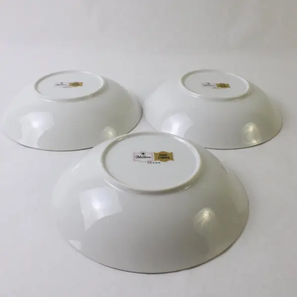 Set of 3 Vintage Style House Largo Fine China Soup Bowls
