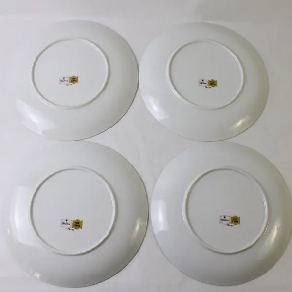 4 Vintage Style House Largo Fine China Dinner Plates 10.5"