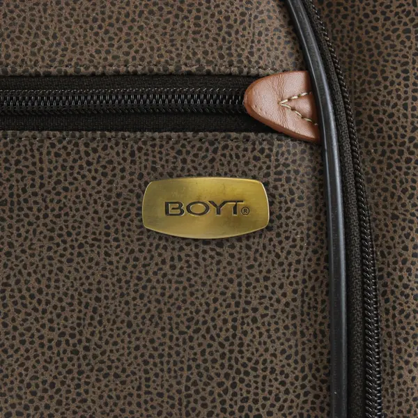 Boyt Edge Brown Faux Suede Wheeled Tote Carry-On Bag