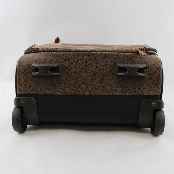 Boyt Edge Brown Faux Suede Wheeled Tote Carry-On Bag