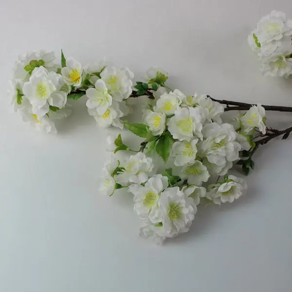 White Silk Cherry Blossom Branch, New 