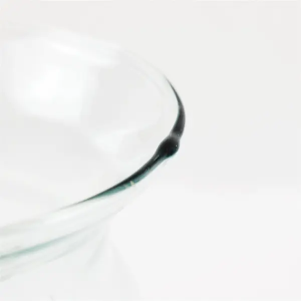 Clear Glass Vase Round Shape 8.25'' Tall Cinched Top