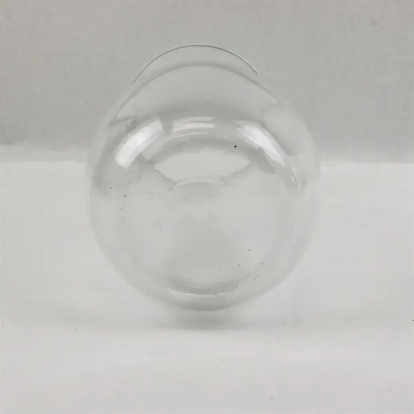 Clear Large Glass Vase Hourglass Shape 9 in Tall