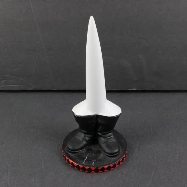 Department 56 Black Boot Decorative Figurine Harlequin Base 9"