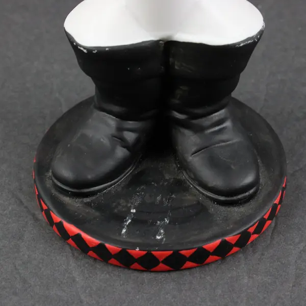 Department 56 Black Boot Decorative Figurine Harlequin Base 9"