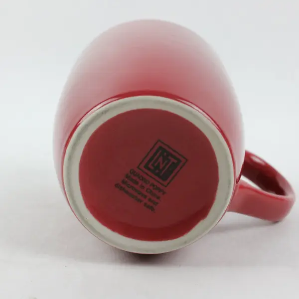 Quadro Pottery Red Stoneware Coffee Mugs Set of 4
