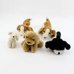 Lot of 5 Small Plush Dog Stuffed Animals Mixed Designs