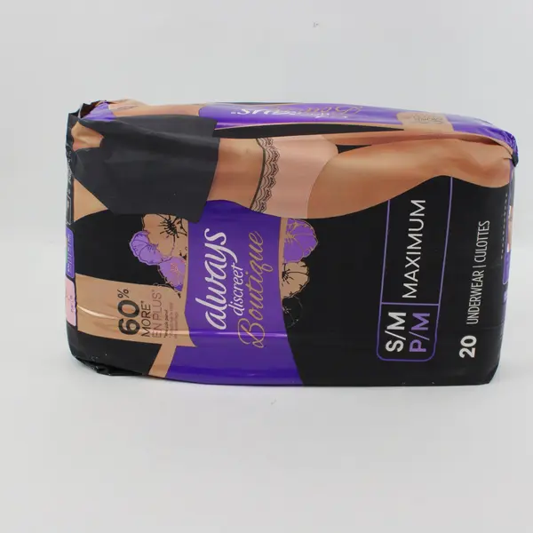 Always Discreet Boutique S/M Maximum Absorbency 20 Count Package