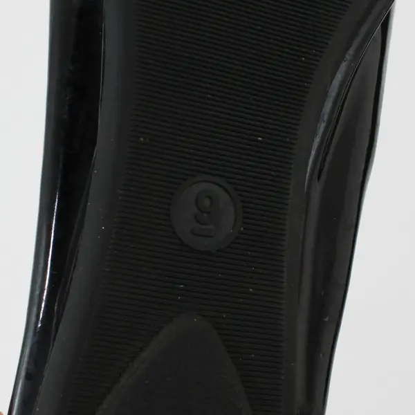 Xhilaration Shiny Black Round Toe Flats Size 9 