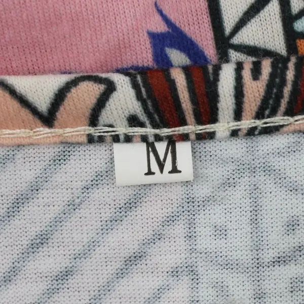 Short Sleeve Midi Mixed Pattern Dress Size Medium Casual Unique