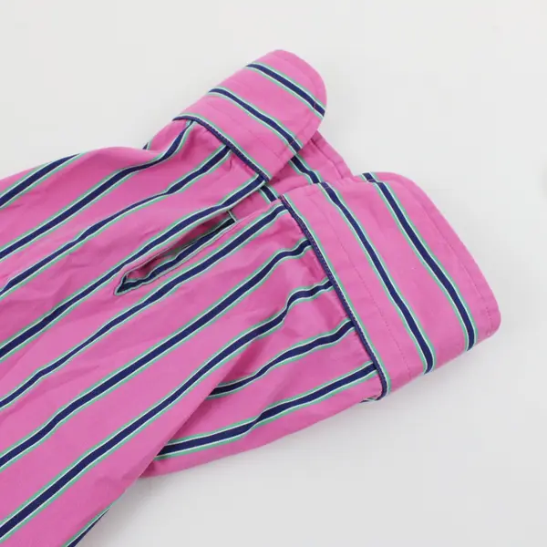 Lauren Ralph Lauren Women's 2X Pink Green Navy 3/4 Sleeve Button-Up Top