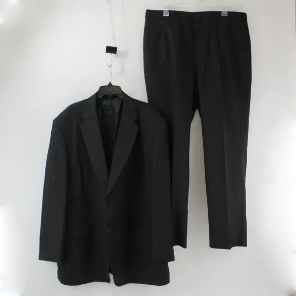 Towncraft Men's XL Dark Gray Pinstripe 2-Piece Suit Blazer Trousers