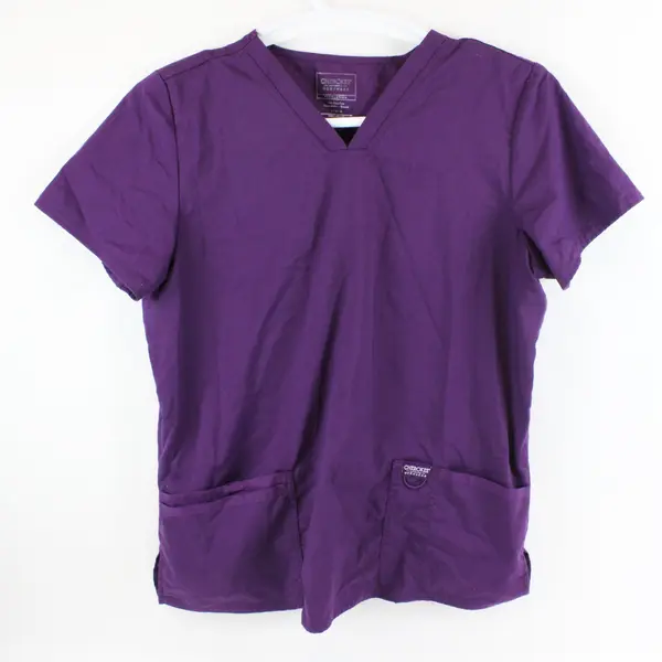 Cherokee Women's Large Plum Purple Scrub Top Uniform
