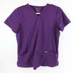 Cherokee Women's Large Plum Purple Scrub Top Uniform