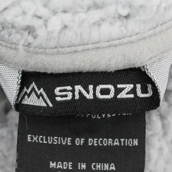 Snozu Infant 9-12 Months Grey Zip-Up Fleece Adjustable Hooded Snowsuit