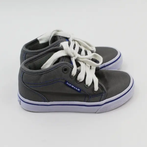 Airwalk Grey Blue Boys Size 11 Mid-Top Lace Up Sneakers Casual 