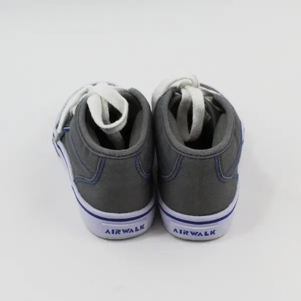Airwalk Grey Blue Boys Size 11 Mid-Top Lace Up Sneakers Casual 