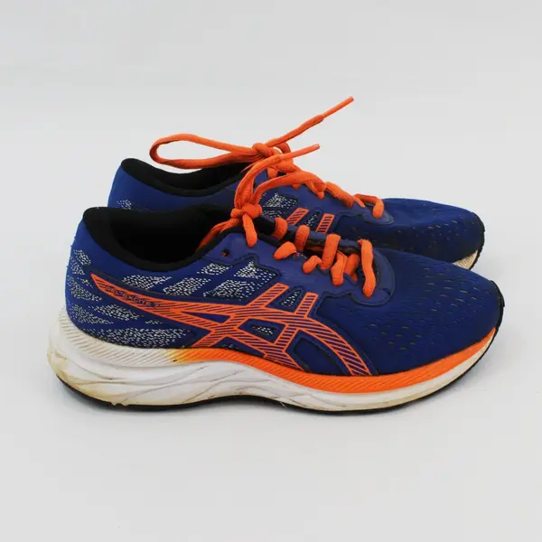 ASICS 1014A116 Kids Blue Orange Running Shoes Size 2