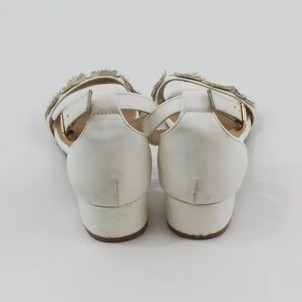 White Mountain Girls White Floral Strappy Ankle Strap Open Toe Sandals US 2M