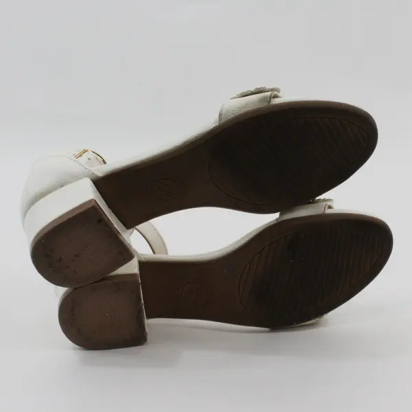 White Mountain Girls White Floral Strappy Ankle Strap Open Toe Sandals US 2M