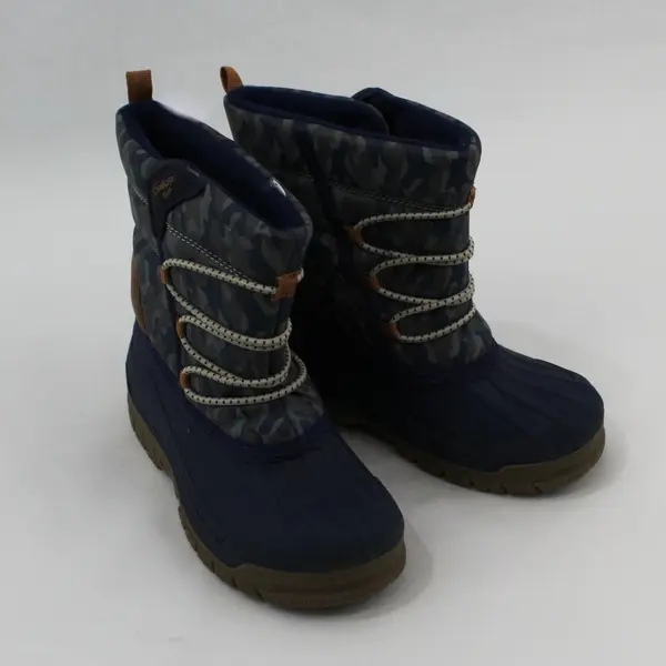 OshKosh B'gosh WILDER/OF21R011H Boys 12M Blue Gray Camo Weather Boots