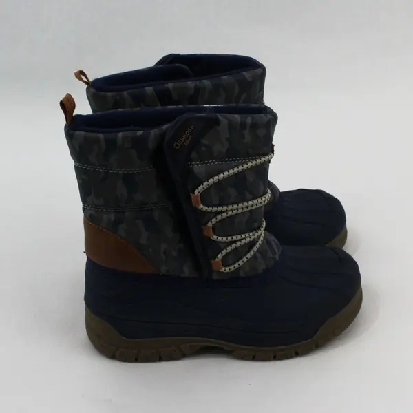 OshKosh B'gosh WILDER/OF21R011H Boys 12M Blue Gray Camo Weather Boots