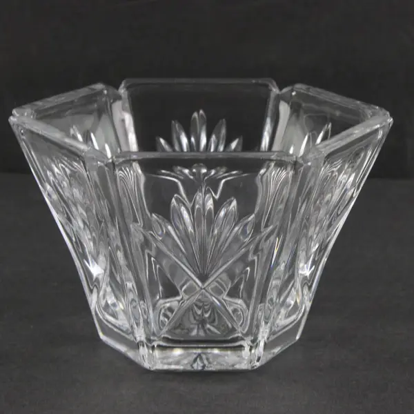 Gorham Lady Anne 24% Lead Crystal Hexagonal Bowl Clear Candy Dish