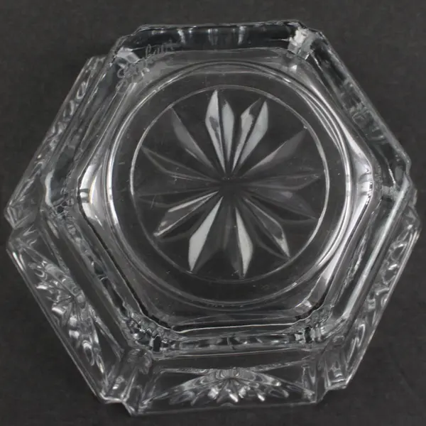 Gorham Lady Anne 24% Lead Crystal Hexagonal Bowl Clear Candy Dish